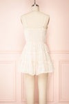 Enid Beige Star Patterned Romper w/ Thin Straps | Boutique 1861 back view