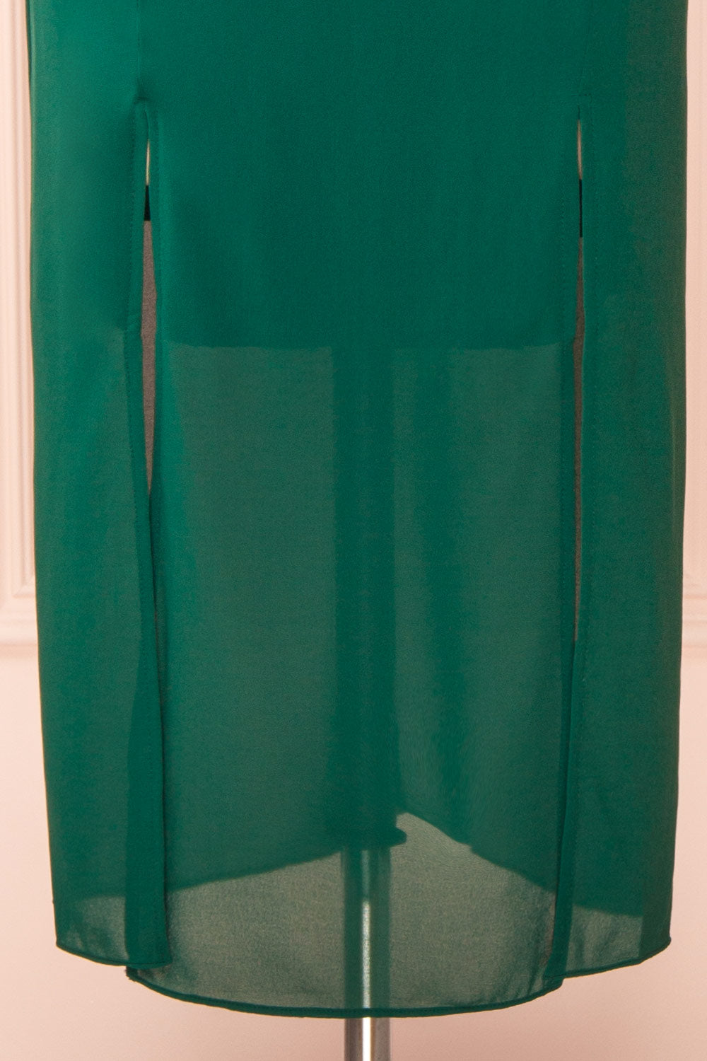 Enora Green Midi Dress w/ Side Slits | Boutique 1861 bottom 