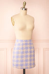 Set Lanajane Lavender Houndstooth Cropped Blazer and Skirt | Boutique  1861 side view