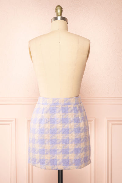 Set Lanajane Lavender Houndstooth Cropped Blazer and Skirt | Boutique 1861 back view