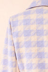 Set Lanajane Lavender Houndstooth Cropped Blazer and Skirt | Boutique 1861 top back close-up