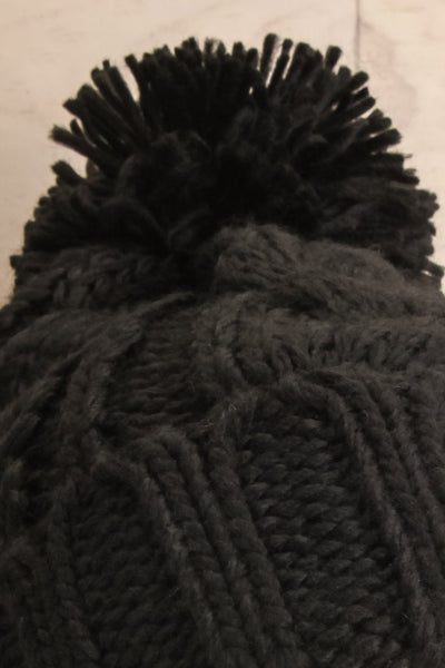 Eos Blackberry Black Knit Tuque with Pompom | La Petite Garçonne 4