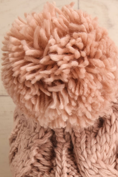 Eos Candy Pink Knit Tuque with Pompom | La Petite Garçonne 2