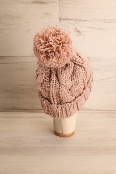 Eos Candy Pink Knit Tuque with Pompom | La Petite Garçonne 3