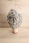 Eos Mushroom Grey Knit Tuque with Pompom | La Petite Garçonne 3