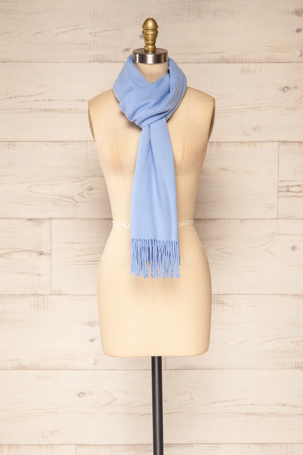 Epanouissement Blue Soft Knit Scarf | La petite garçonne front view