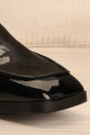 Erick Glossy Black Loafers | La petite garçonne front close-up