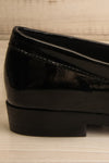 Erick Glossy Black Loafers | La petite garçonne side back close-up