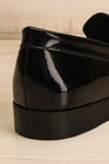 Erick Glossy Black Loafers | La petite garçonne back close-up