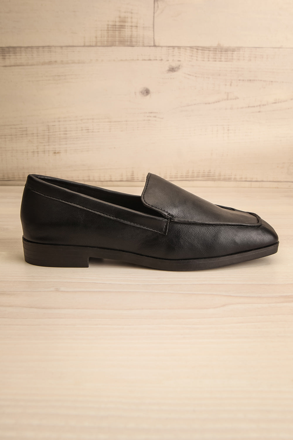 Erick Matte Black Loafers | La petite garçonne side view