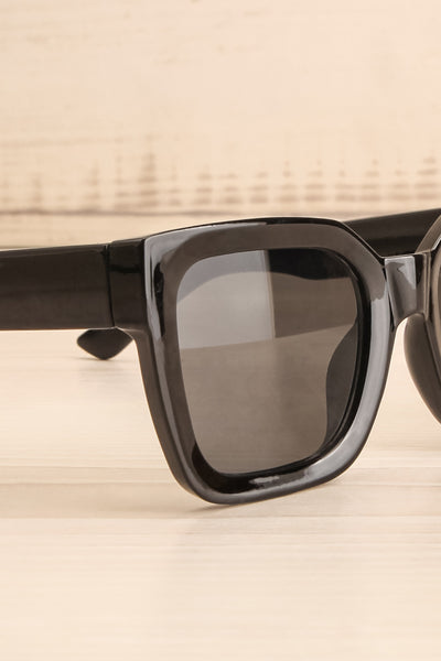 Eridanus Black Square Sunglasses | La petite garçonne side close-up