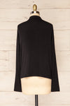 Erinn Black Long Sleeve Soft Knit Top | La petite garçonne back view