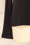 Erinn Black Long Sleeve Soft Knit Top | La petite garçonne sleeve