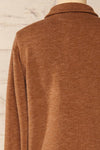 Erinn Rust Long Sleeve Soft Knit Top | La petite garçonne  back close-up