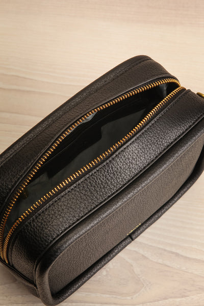 Eriqua Black Shoulder Bag w/ Removable Strap | La petite garçonne inside view