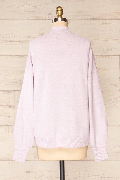 Eris Lavender Mock Neck Sweater | La petite garçonne back view