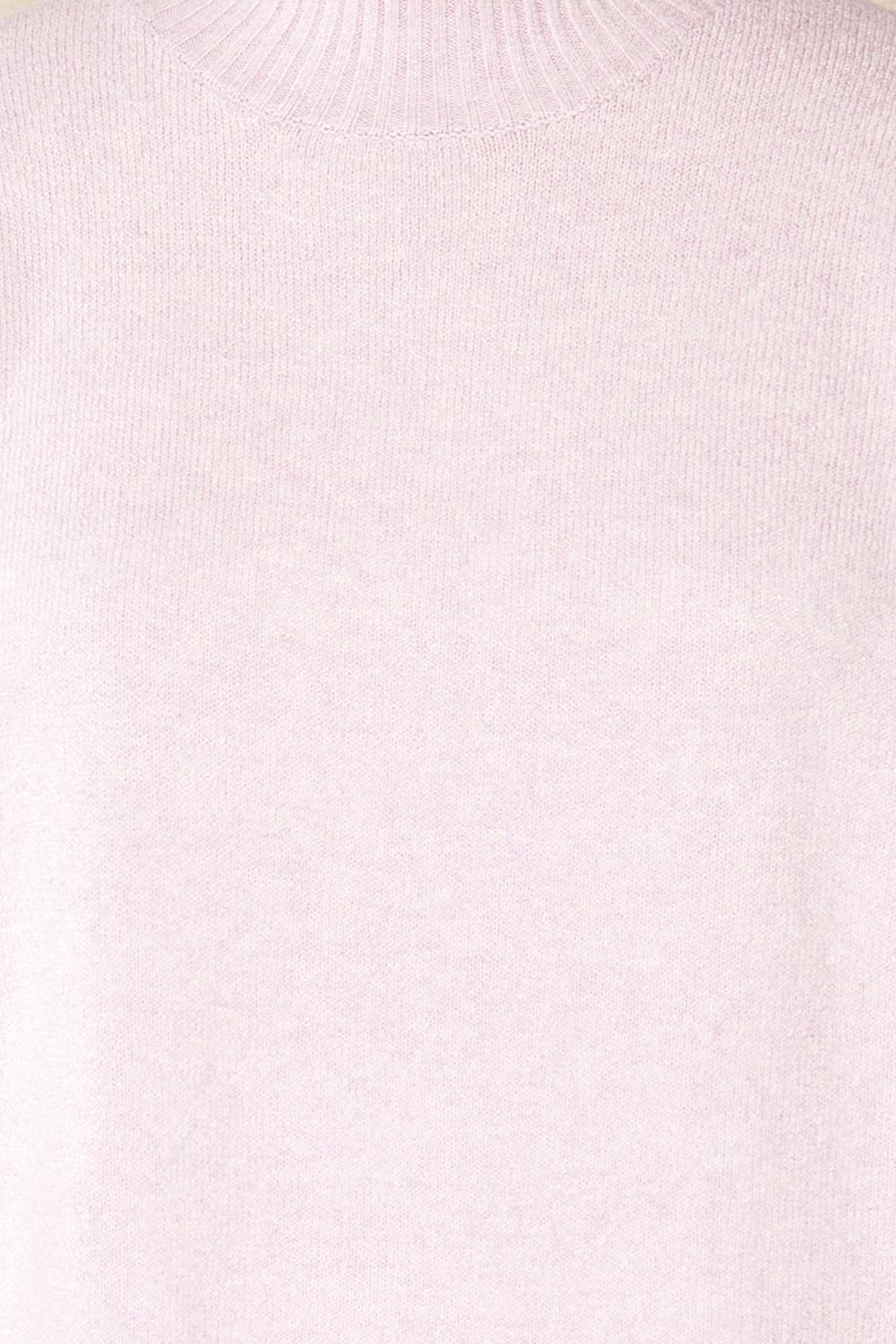 Eris Lavender Mock Neck Sweater | La petite garçonne fabric  