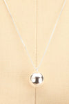 Ernae Silver Adjustable Necklace w/ Ball Pendant | La petite garçonne close-up