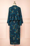 Erykah Midi Floral Dress w/ 3/4 Sleeves | Boutique 1861 back view