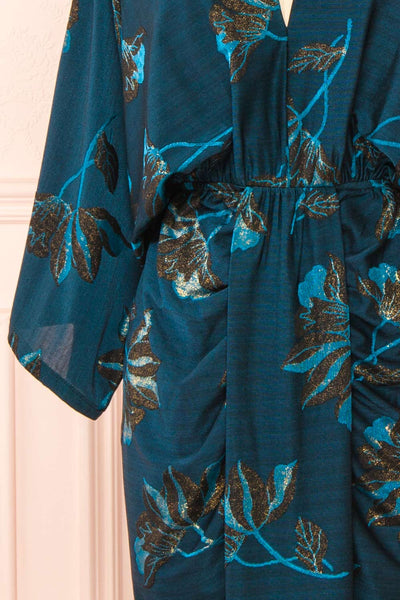 Erykah Midi Floral Dress w/ 3/4 Sleeves | Boutique 1861 sleeve