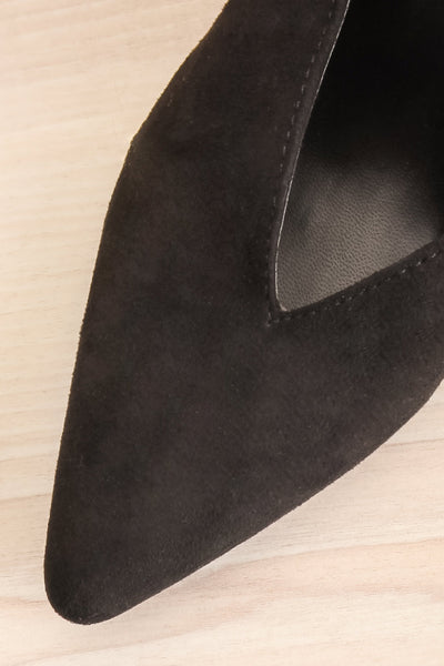Esquirol Black Pointed Toe Low Heeled Mules | La Petite Garçonne 2