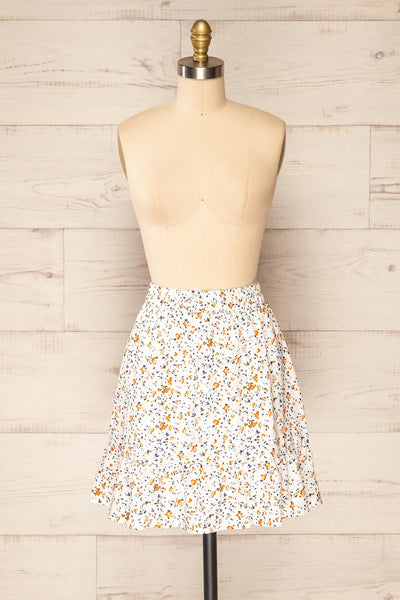 Estoril Patterned Short Skirt With Elastic Waist | La petite garçonne front view