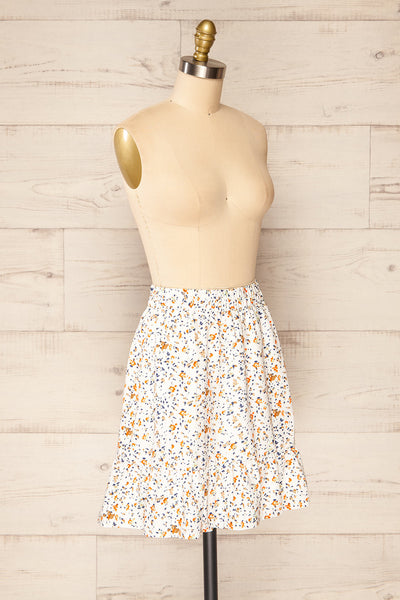 Estoril Patterned Short Skirt With Elastic Waist | La petite garçonne side view