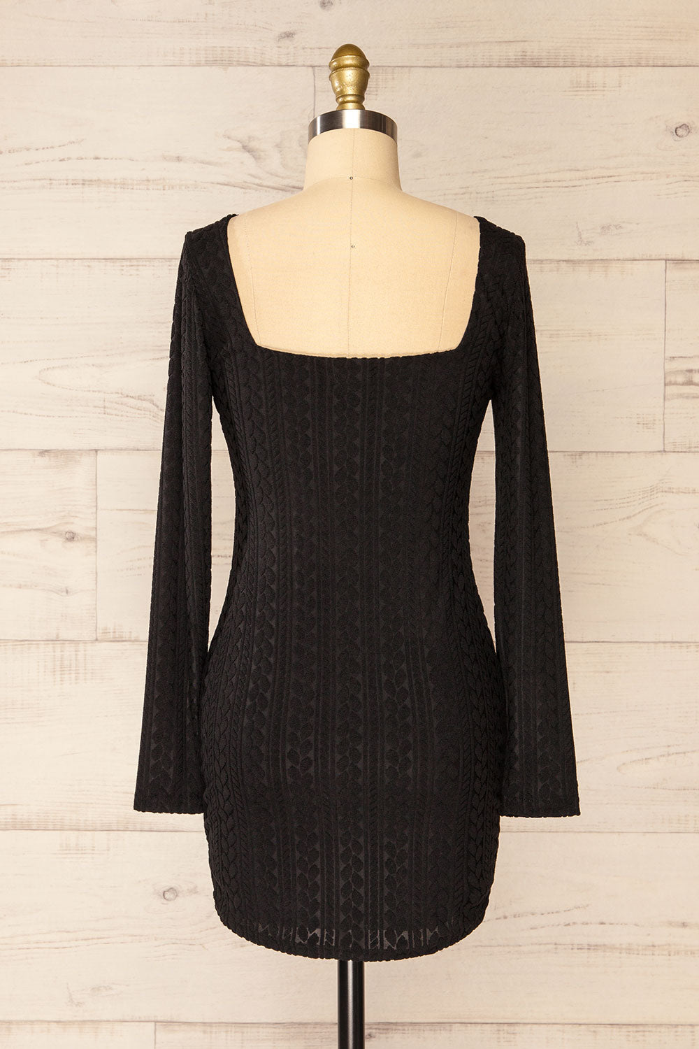 Estremadure Long Sleeves Textured Dress | La petite garçonne back view