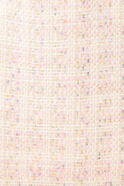 Esyle Short Pink Tweed Dress | Boutique 1861 fabric