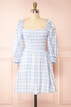 Ethne Pastel Babydoll Plaid Dress w/ Square Neckline | Boutique 1861 front view