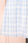 Ethne Pastel Babydoll Plaid Dress w/ Square Neckline | Boutique 1861 bottom