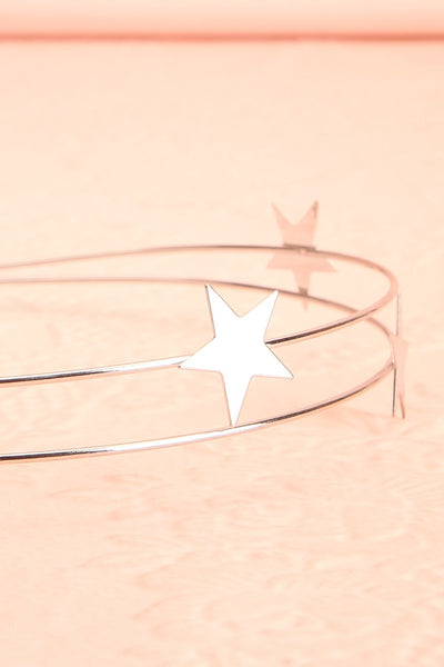Etincelle Silver Headband with Stars | Boutique 1861 flat close-up