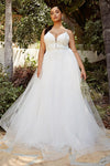 Eugeny White Beaded A-Line Bridal Dress | Boudoir 1861 on model