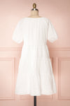Eunyce White A-Line Dress w/ Embroidery | Boutique 1861 back view