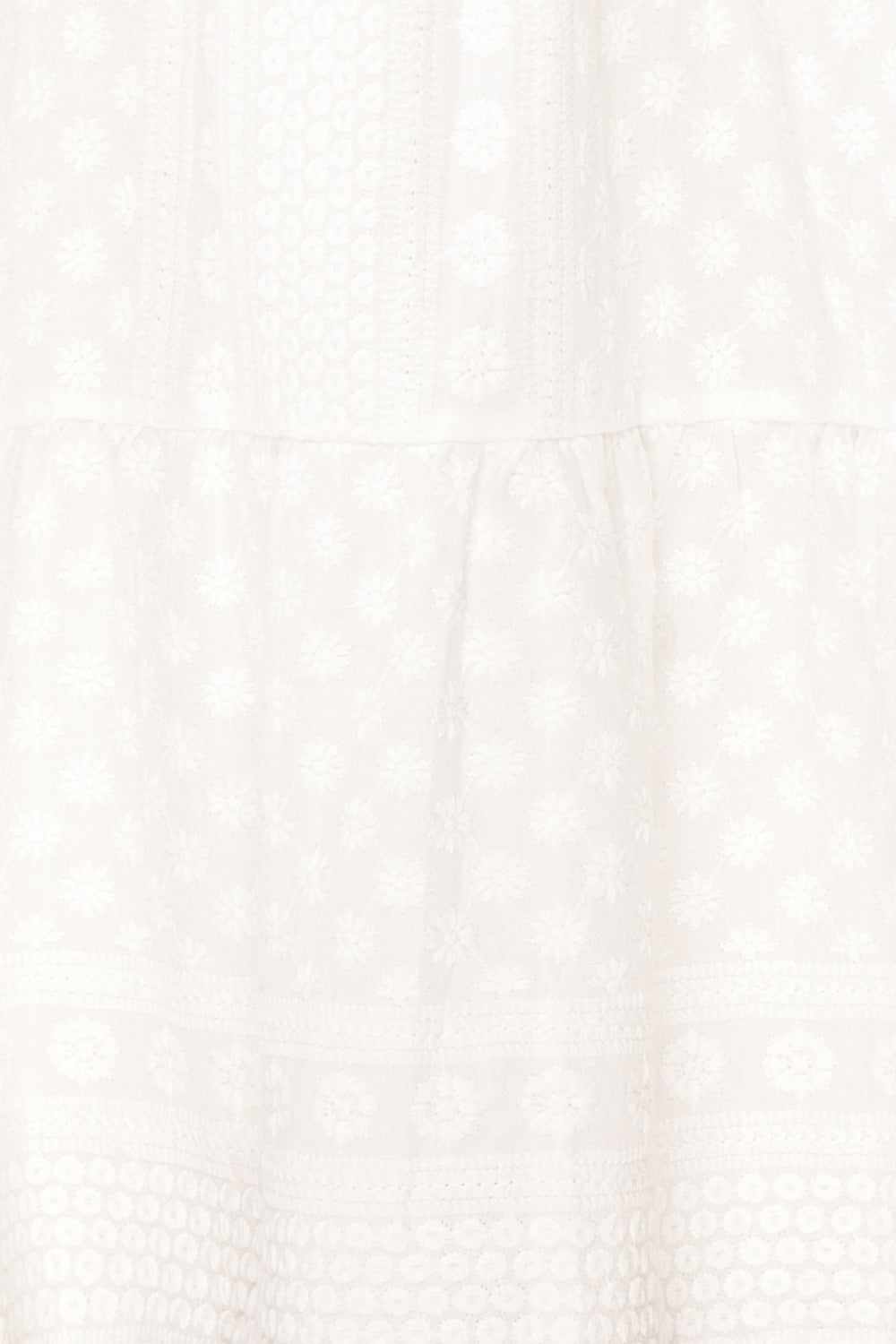 Eunyce White A-Line Dress w/ Embroidery | Boutique 1861 fabric 