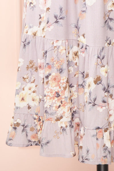 Evalina Lavender Floral Midi Dress | Boutique 1861 bottom
