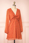 Everly Short Orange Dress w/ Long-sleeves | Boutique 1861 side view