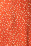 Everly Short Orange Dress w/ Long-sleeves | Boutique 1861 texture