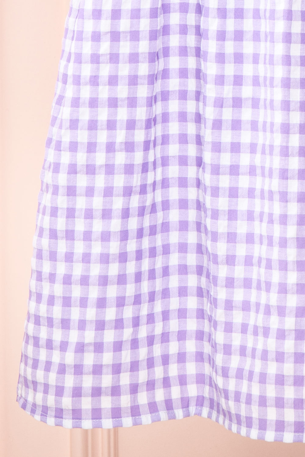 Purple gingham dress skirt sales