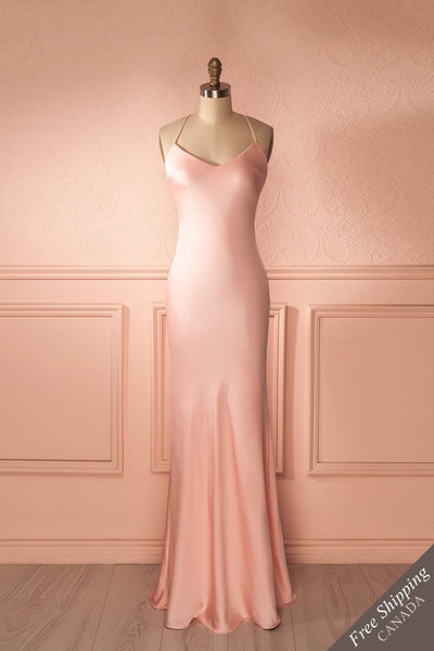 Fabrizzia - Pink open-back mermaid dress