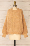 Fagerasen Caramel Oversized Knit sweater | La petite garçonne  front view