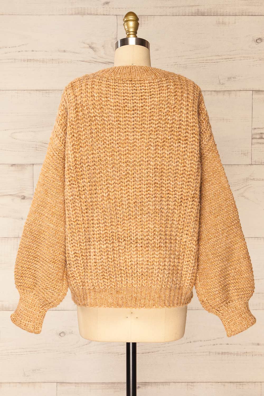Fagerasen Caramel Oversized Knit sweater | La petite garçonne back view