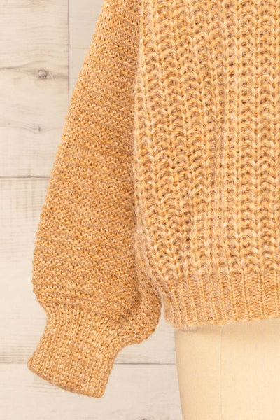 Fagerasen Caramel Oversized Knit sweater | La petite garçonne  sleeve