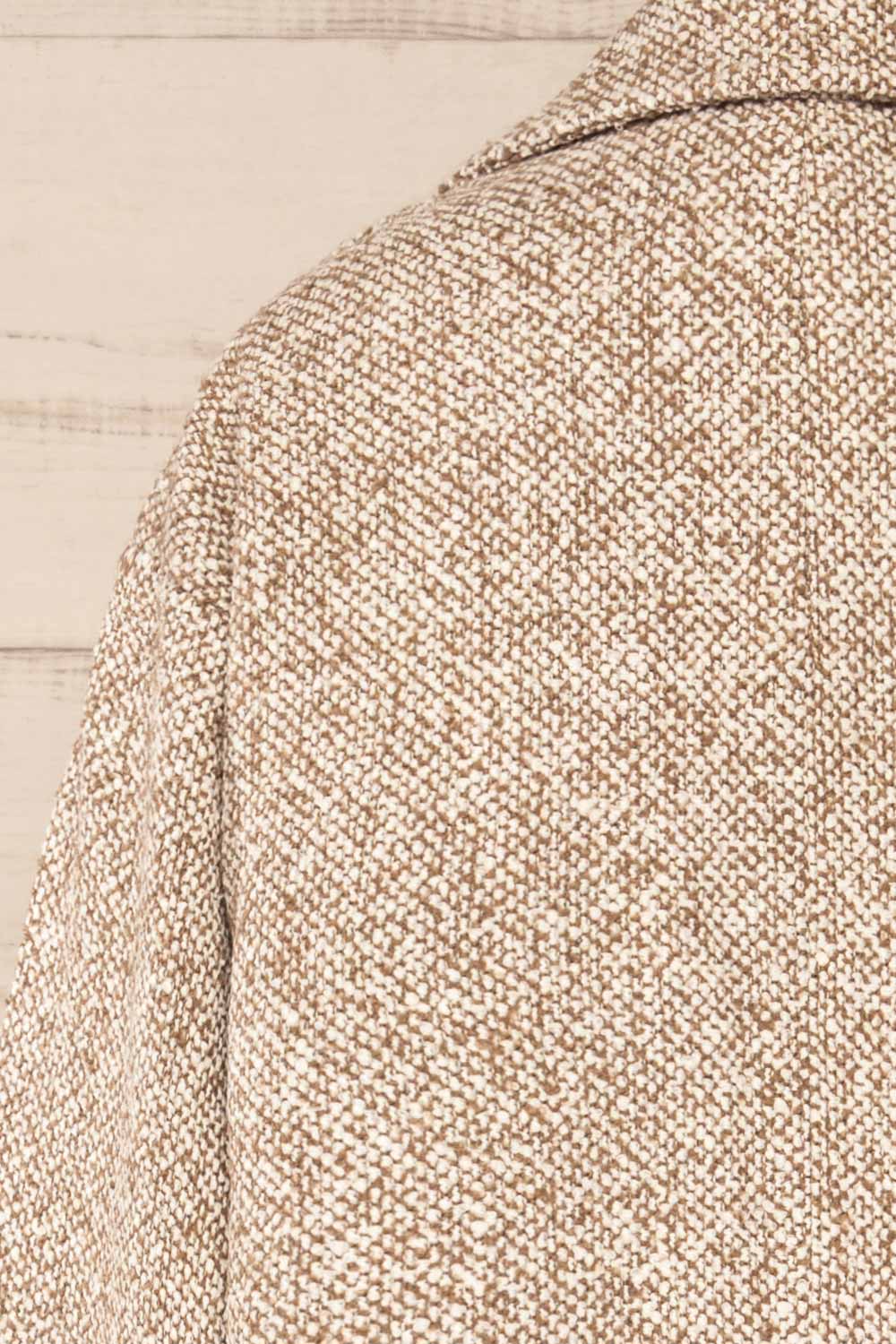 Fagerfjord Taupe | Two-Color Knit Coat