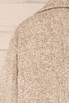 Fagerfjord Taupe | Two-Color Knit Coat