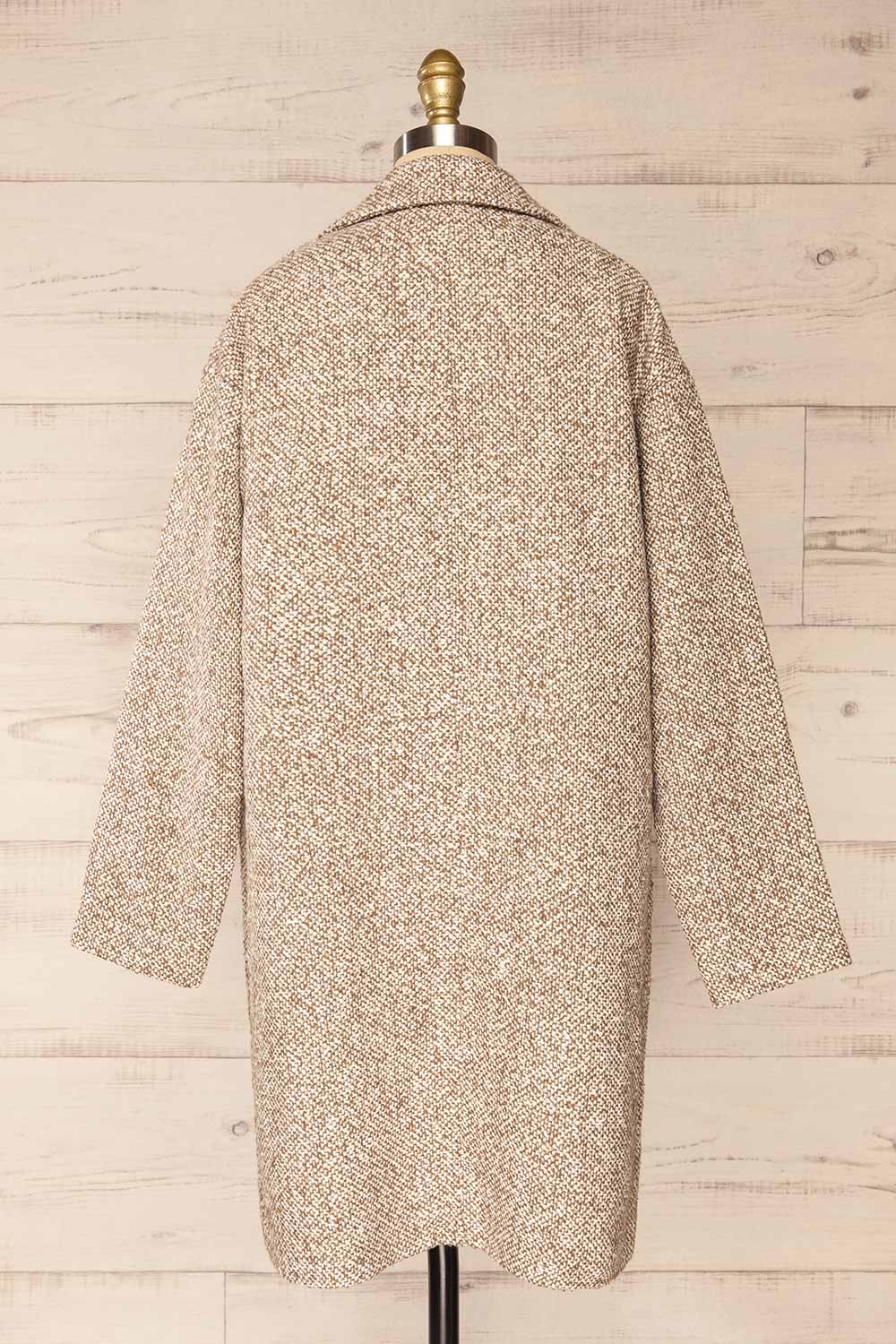 Fagerfjord Taupe | Two-Color Knit Coat