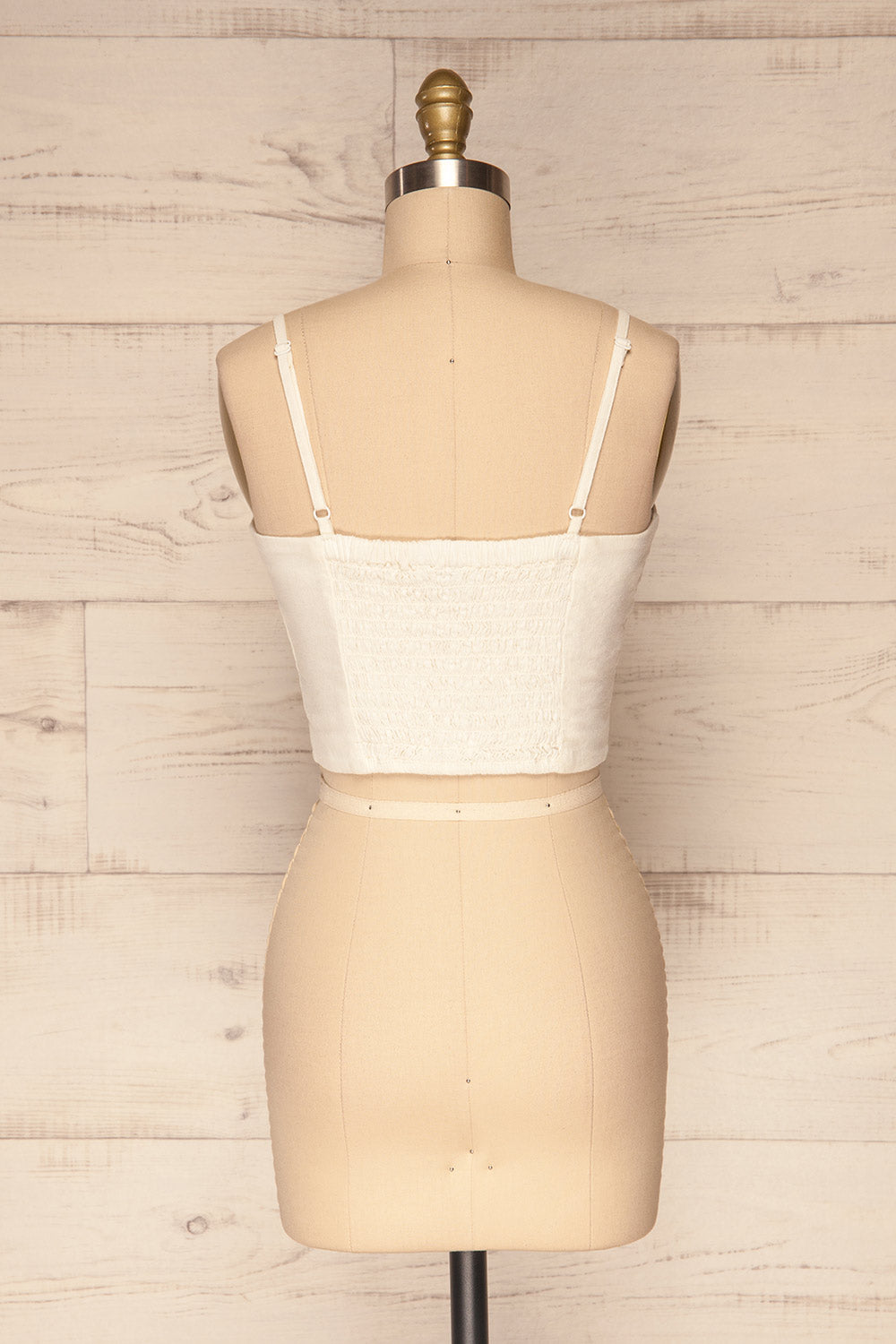 Fagerheim Nuage White Button-Up Crop Camisole | La Petite Garçonne 5