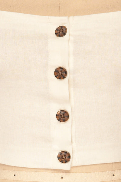 Fagerheim Nuage White Button-Up Crop Camisole | La Petite Garçonne 7