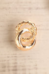Fagervoll Gold Intersecting Circle Earrings close-up | La Petite Garçonne