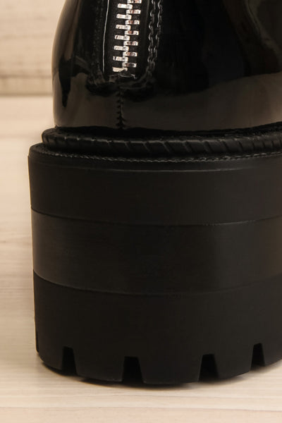 Failli Block Heel Rain Boots w/ Zip Detail | La petite garçonne back details